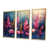 Toile avec cadre flottant or