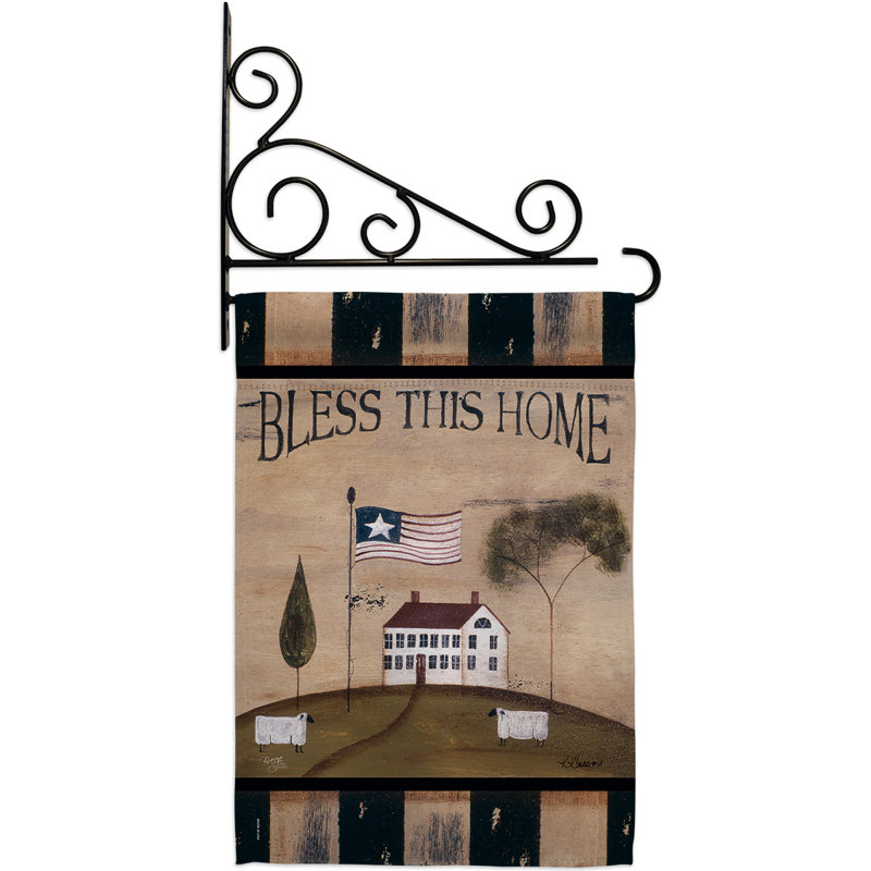 Double Sided 18.5'' H x 13'' W Polyester Flag Set