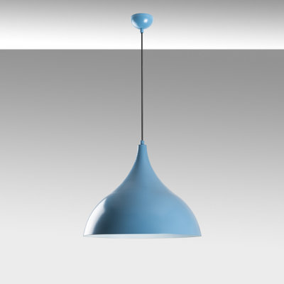 Lustre bleu clair élégant, hauteur réglable 16,1 po x 13,8 po | Corps en métal durable, douille E27 de 40 W maximum, câble de 90 cm | Parfait pour la salle à manger et les espaces de vie, design élégant et moderne