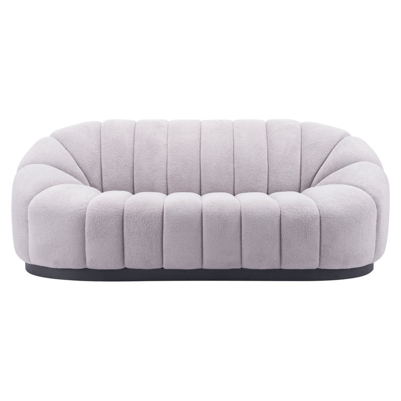 Canapé crème, 100% polyester gris