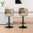 Swivel Faux Leather Upholstered Barstools Adjutable Height Counter Stool with Metal Frame-1715717215