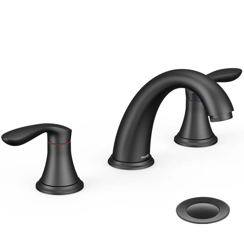 2 pièces de robinet d'évier 8 po, alliage de zinc surdimensionné + 3 trous en plastique, bonde escamotable et tuyau sans plomb cUPC