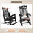 Outdoor Adirondack Rocking Chair HIPS All Weather Oversized Plastic Patio Chair Rocker（Set Of 2）-118762998