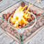 Square Concrete Propane Smokeless Fire Pit Table