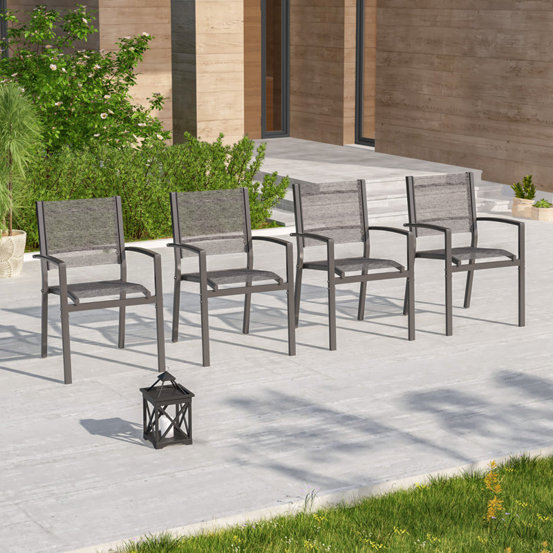 Fauteuil de salle à manger 4 pièces, Gris