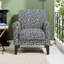 Charmant fauteuil d'appoint compact avec accoudoirs roulés et garniture cloutée - parfait pour les petits espaces-1361026295