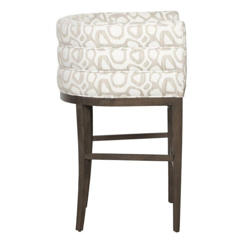 Allie Upholstered Stool with Solid Wood Frame, Almond Buff, Linen (3155 72)