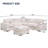 Clitheroe 98.7" W Standard L-Shaped Corduroy Cloud Corner Sectional Sofa with Ottoman-2086273859