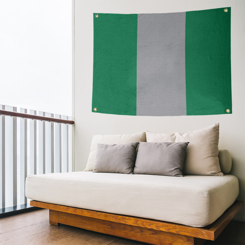 Tapisserie de polyester Vancouver, H 26 po x l 36 po x P 1 po, Vert / gris froid / vert