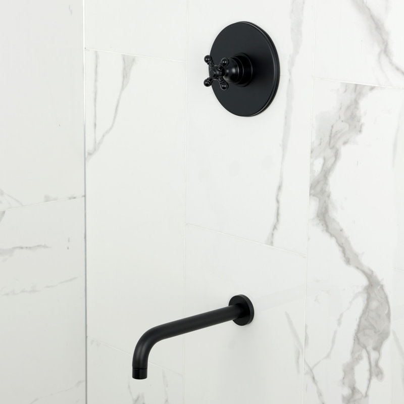 Kingston Brass Metropolitan Single-Handle Pressure Balanced Tub Faucet, Matte Black