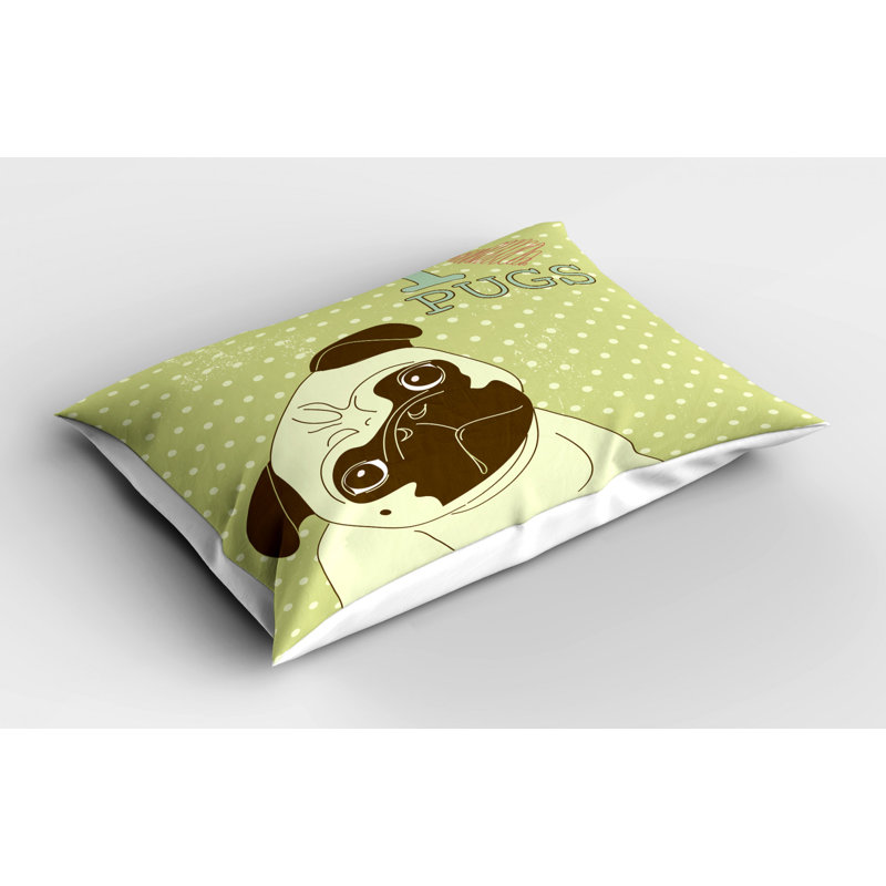Blue/Brown/Green Polyester Microfiber Piece Sham, Twin