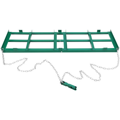Heavy Duty Drag Harrow & Driveway Grader with Chain â€“ Tow Behind Power Rake for ATV, UTV, Tractor, Lawn, Gravel, Sand, Soil, Hay