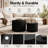 Modern Round Nesting Coffee Table Set of 2 with Fluted Embossed Design-551799113