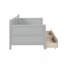 Lit de jour simple en bois de pin avec deux tiroirs de rangement-1244366003