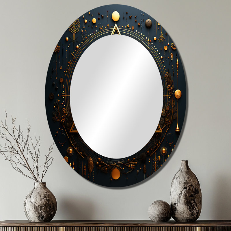 Miroir mural ovale antique, 40 po x 30 po