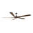 Wilfrido Indoor Ceiling Fan with Threaded Downrod, Dark Walnut blades and Handheld Remote-359693681-359693686
