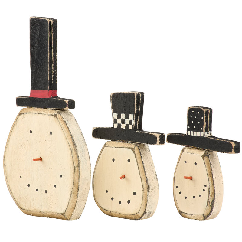  Snowmen Faces Chunky Sitter Set