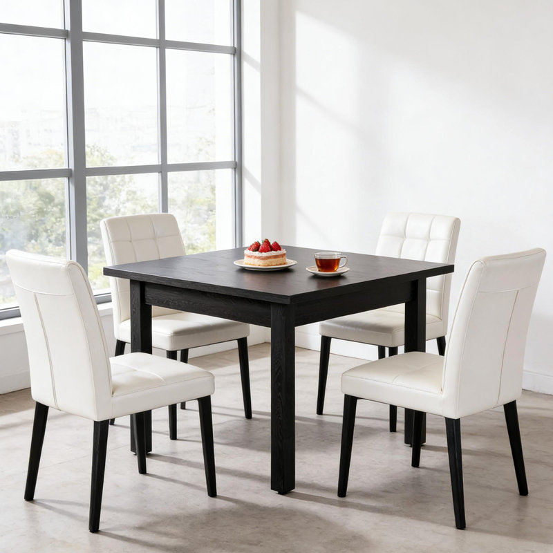 Mid-Sized Kitchen Table,Square Dining Table,Aesthetic Table