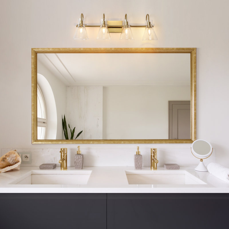 Éclairage pour salle de bain à intensité variable en laiton 3 lumières Dannalyn, 4 lumières
