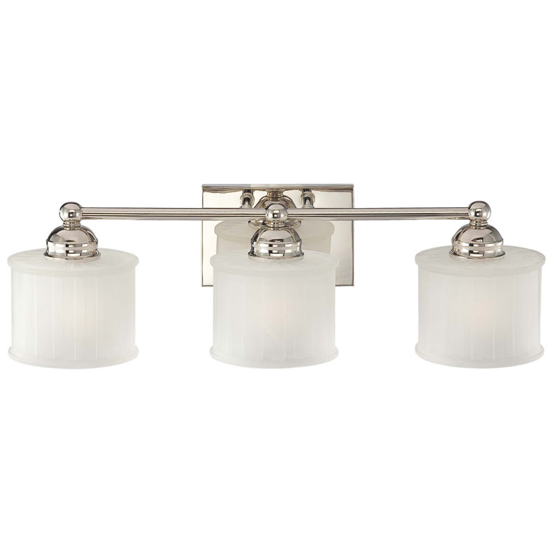 Éclairage pour meuble-lavabo Alcott Hill Ludwik, Nickel poli