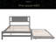 Lit plateforme double avec lit gigogne réglable-1813806224