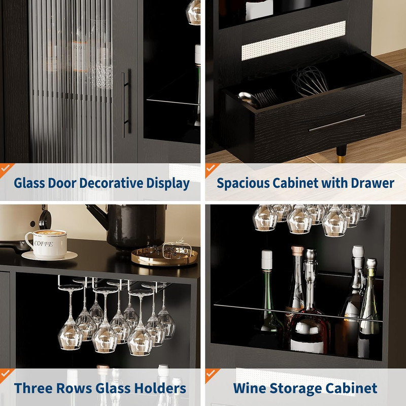 11.8cm Mini Bar, Black