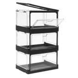 3-Pack Clear Stackable Storage Bins with Lids