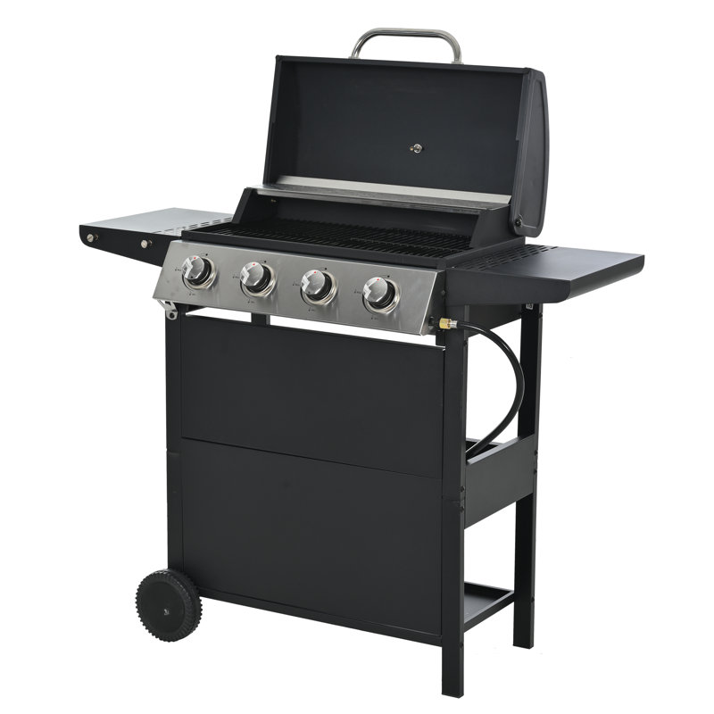 Armoire pour barbecue au propane à 4 brûleurs