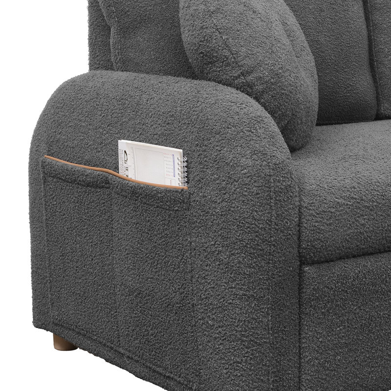 82" Sleeper Sofas Build-in USB Charging Port, Gray