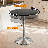 Bistro Pub Table Round Adjustable Height Bar Cocktail Table Swivel Dining Table with Chrome Base-107125754