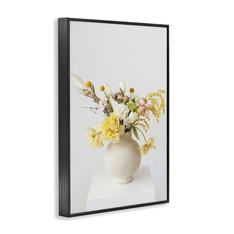 Vase simple, estampe numérique par Incado bg-204, Giclée encadrée noir minuit, H 30 po x l 20 po