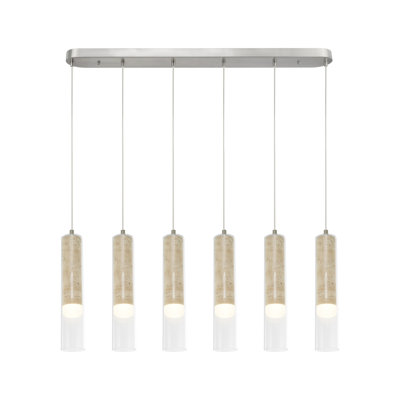 Zara Linear Island Pendant - Brushed Nickel