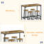 Table de cuisine intemporelle et résistante avec tabourets, table de bar et 4 chaises, ensemble table et chaises de bar de 5 pièces.