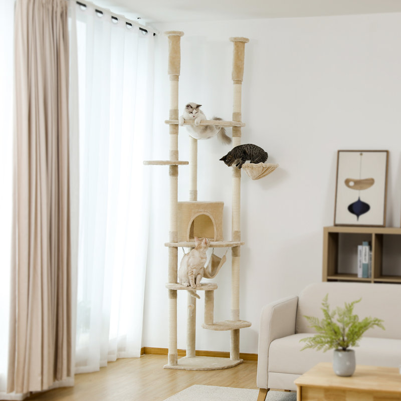 Cacee 101.6'' H Cat Tree, Beige