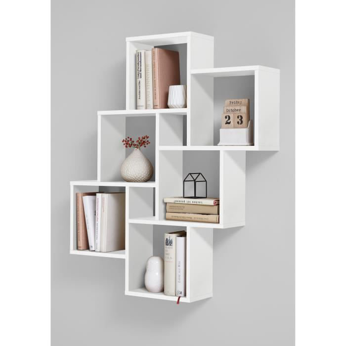 6 Piece Cube Shelf, White