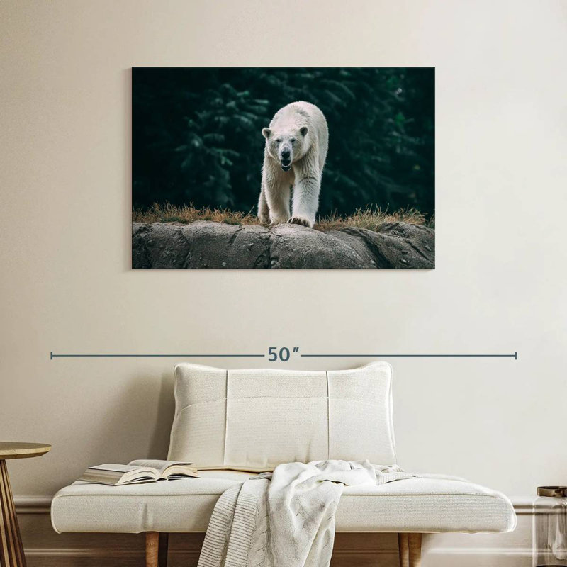 Brampt Angry Polar Bear, 26" H x 39" W