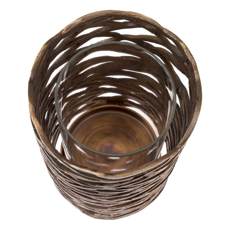 Lanai Hurricane Candle Holder, 13.78" H x 8.46" W x 8.46" D