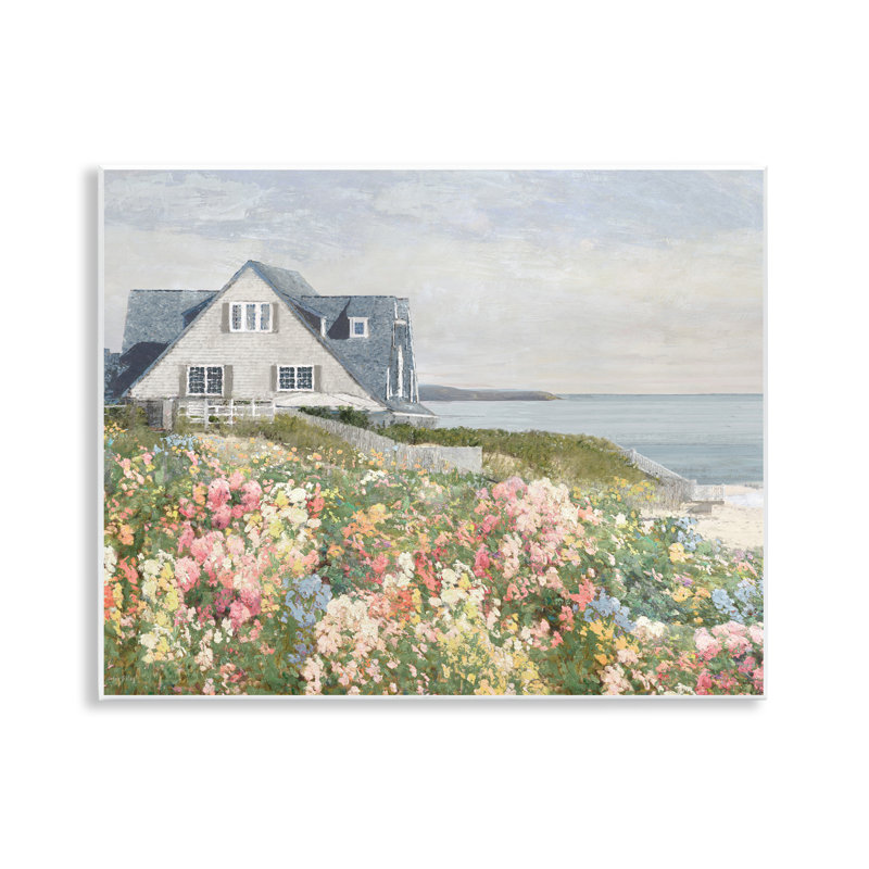 Plaque murale Coastal Cottage Meadow, design par Amber Sterling