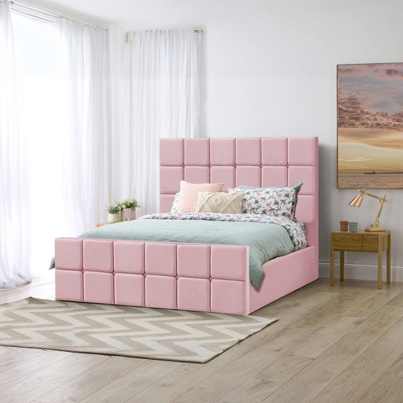 Tolya Storage Bed, Pink, Small Double (4')