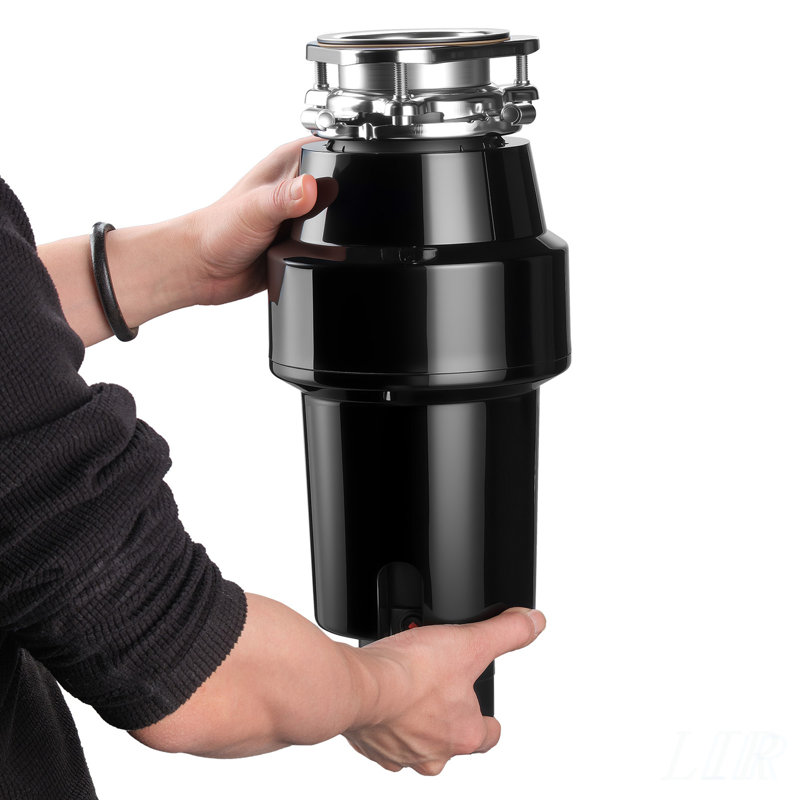 Powerful 1HP 3700RPM DC Motor Continuous Feed Kitchen Sink Garbage Disposer with 3-Bolt Mount and Splash Guard
