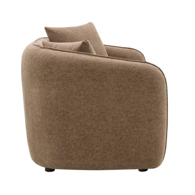 Causeuse en chenille Keith Brown avec 2 coussins décoratifs assortis
