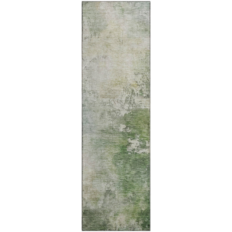 Premium Machine Washable Gurubaksh AMF1158 Abstract Rug, Runner 2'3" x 7'6"