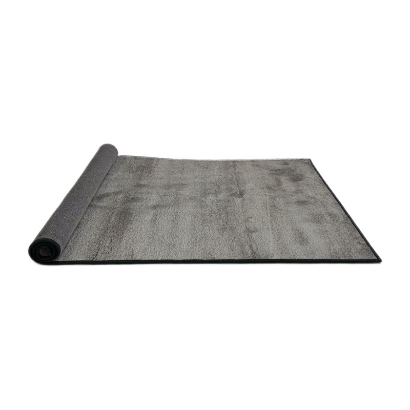Tapis de zone noire contemporaine, Rond 4 pi