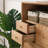 Solid Red Oak Wood Console Cabinet-110983006
