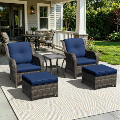 Anahit 5-Piece Outdoor Conversation Seating Group with Cushions