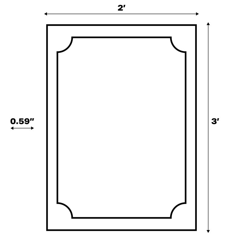 Tapis d'intérieur / extérieur Kalonni, L 24 po x L 36 po, Light Brown