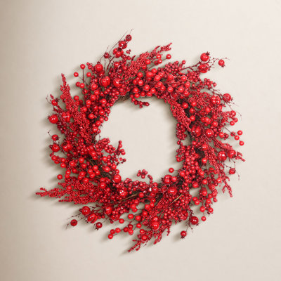 20" Handcrafted Berry Christmas Wreath