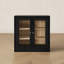 Vitrine de rangement modulaire Monos avec portes (lot de 1), noire-1068380551