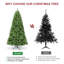 Arbre de Noël artificiel vert non éclairé avec branches en PVC, base pliante en métal-835026227