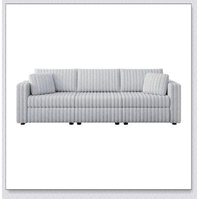 106.3 Inch Soft Modular 3-Person Sofa with Comfortable Seating and Distinctive Design for Modern Bedrooms